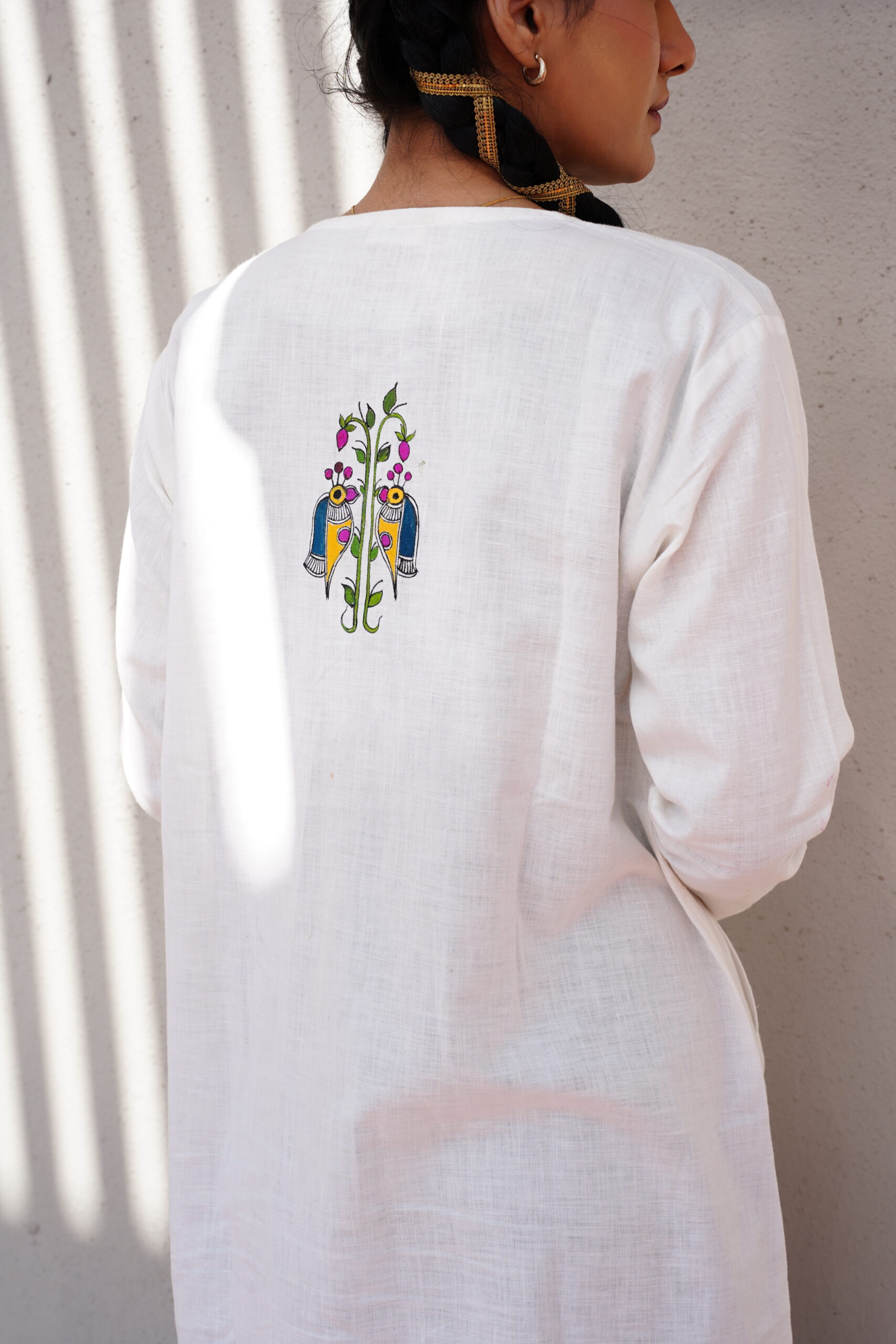 Mayura Hand-Painted Khadi Shrug - Image 7
