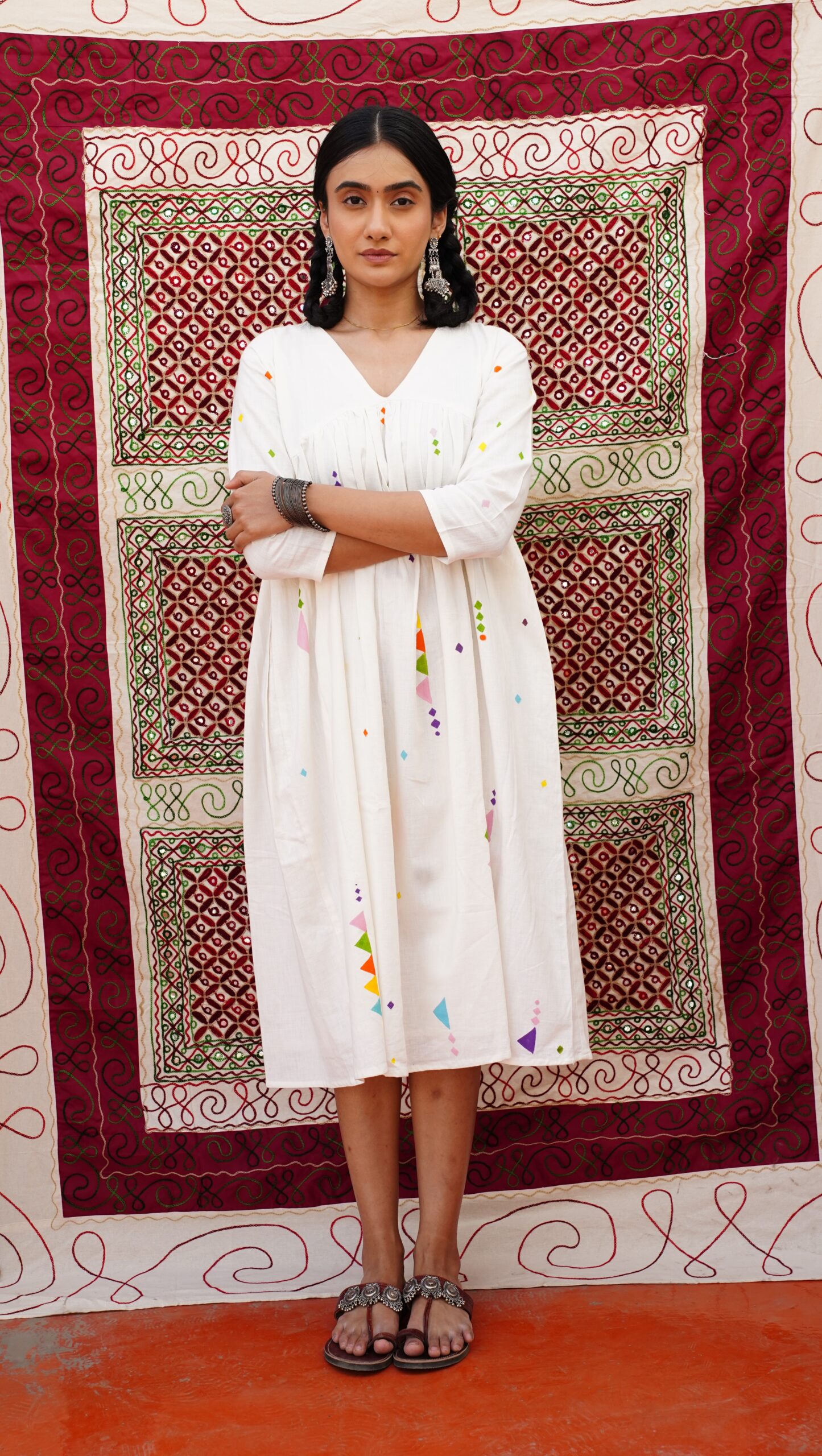Canvas Bloom Khadi Midi Dress - Image 4