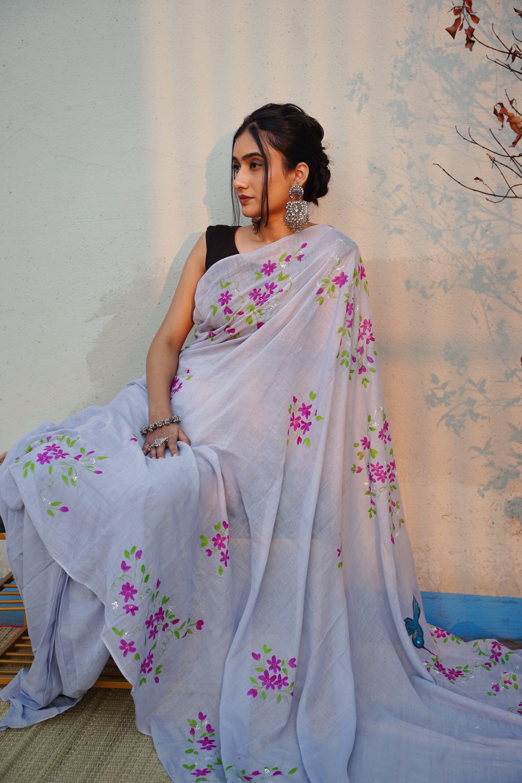 Handloom Hand-Painted Ready-to-Wear Saree