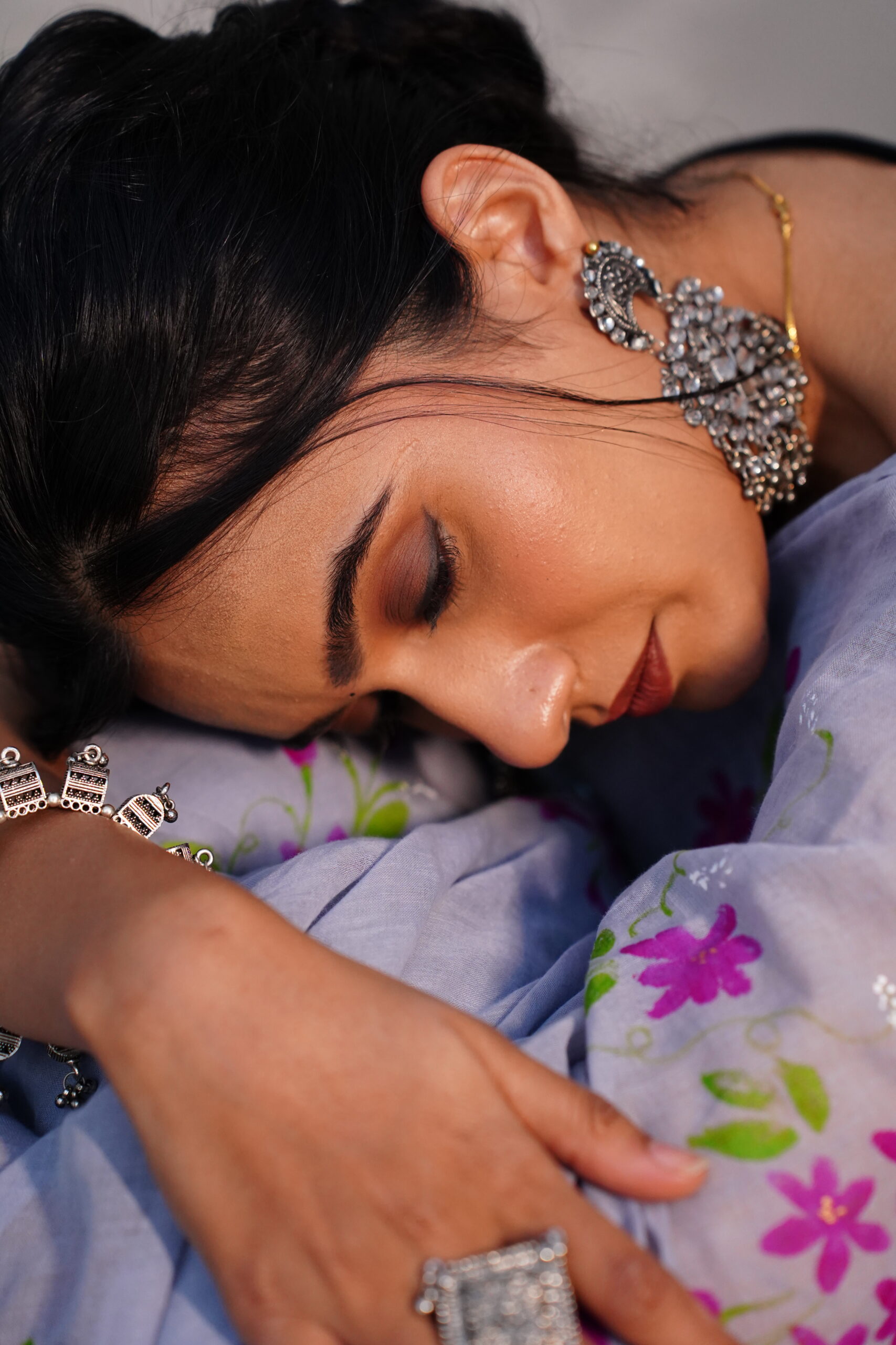 Handloom Hand-Painted Ready-to-Wear Saree - Image 7